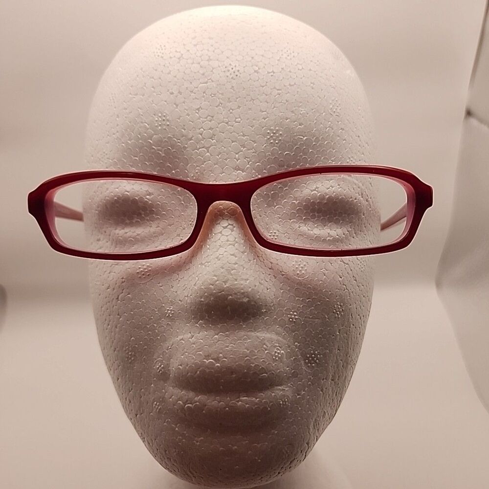 Valentino Eyeglasses Frame VA5531 52-16 Red Pink EYQ Rhinestone Retro Y2K